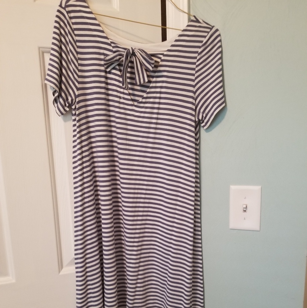 Bow back swing dress, knee length